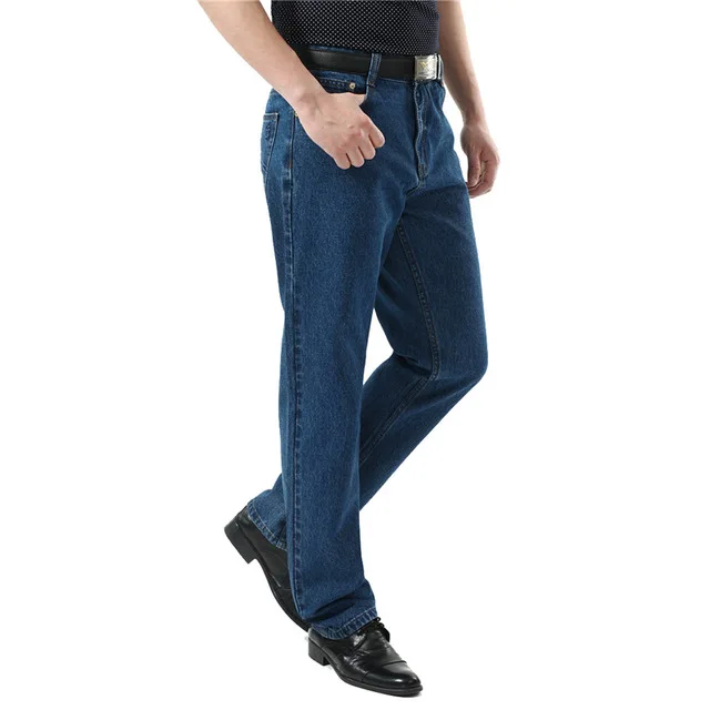 Тигровый замок, мужские потертые джинсы, повседневные Прямые джинсы, джинсовые комбинезоны для мужчин, Брендовые мужские классические джинсы, брюки для мужчин, деловые брюки - Цвет: Dark Blue