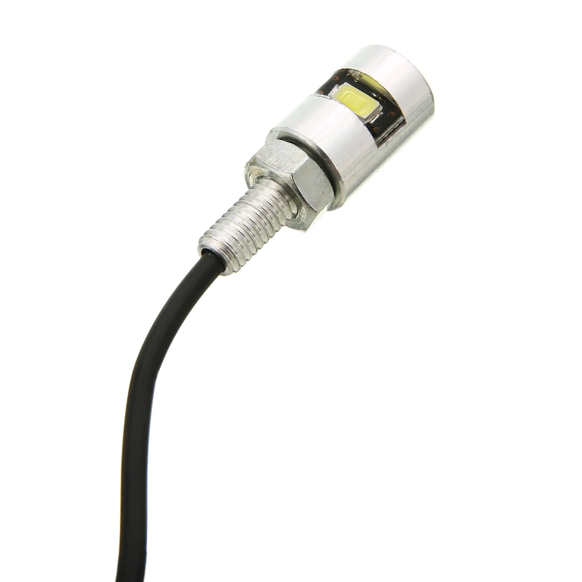 2pcs 12V LED Auto Motorcycle Car License Plate Screw Bolt Light Tail Number Plate Lamp White Super Bright Bulbs