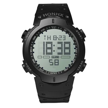 

2019 New Fashion Faux Bracelet Quartz Digital Waterproof Watches Men's Boy LCD Stopwatch Date Rubber Outdoor Sport Wristwatch