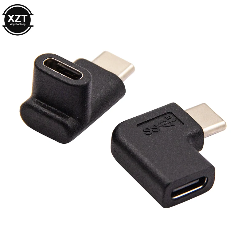 Кабель переходник с USB 3 1 типа C на 90 градусов для Samsung S9 S8 Note 9 8 60 Вт PD MacBook