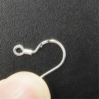 

Wholesale 500PCS sterling silver component 18mm 925 sterling silver earring hooks earring wire silver925 accessory