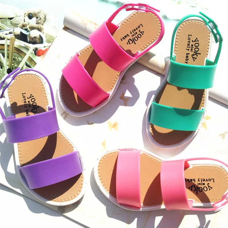 Модные сандалии для девочек прозрачные вечерние принцессы Повседневное пляжная обувь sandalia infantil Дети ortopedicas S3MAY9