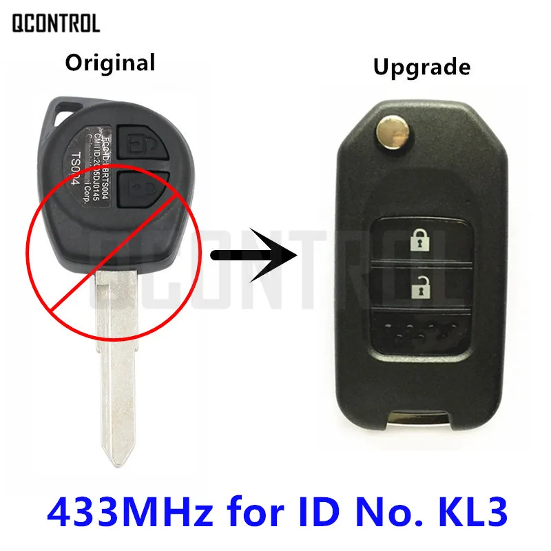 

QCONTROL Upgraded Car Remote Flip Key for SUZUKI SWIFT SX4 ALTO IGNIS JIMNY Splash VITARA 433MHz ID46 Chip Controller