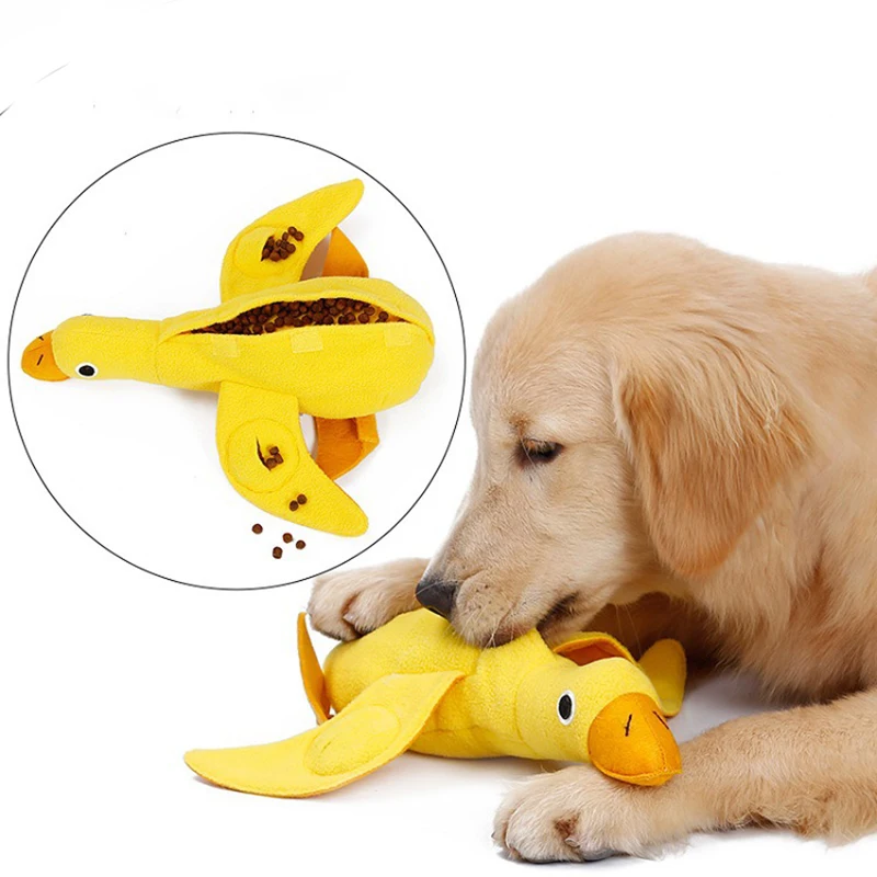 Pet Dog Chew Toys for Dogs Bite Resistant Dog Squeaky Duck Sniffing