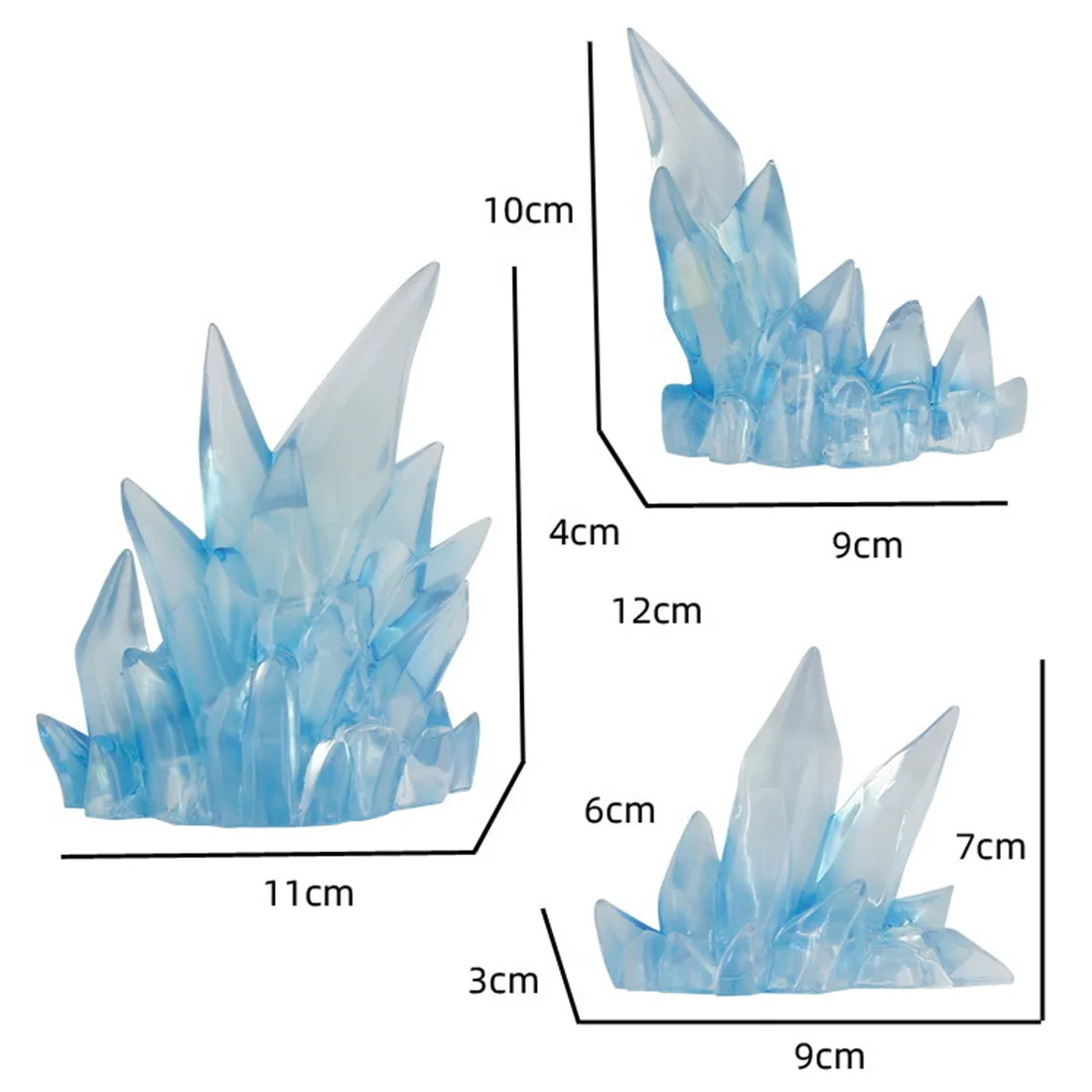 Креативный 1 шт ледяной эффект модель ледяной эффект украшение для общего масштаба модели-фиолетовый/прозрачный/желтый/синий