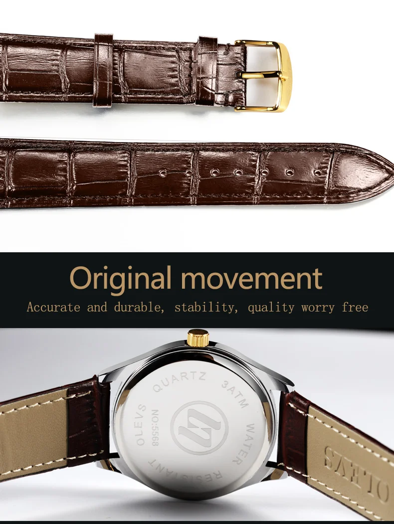 OLEVS мужские часы лучший бренд класса люкс мужские кожаные водонепроницаемые спортивные Кварцевые водонепроницаемые военные наручные часы мужские часы relogio