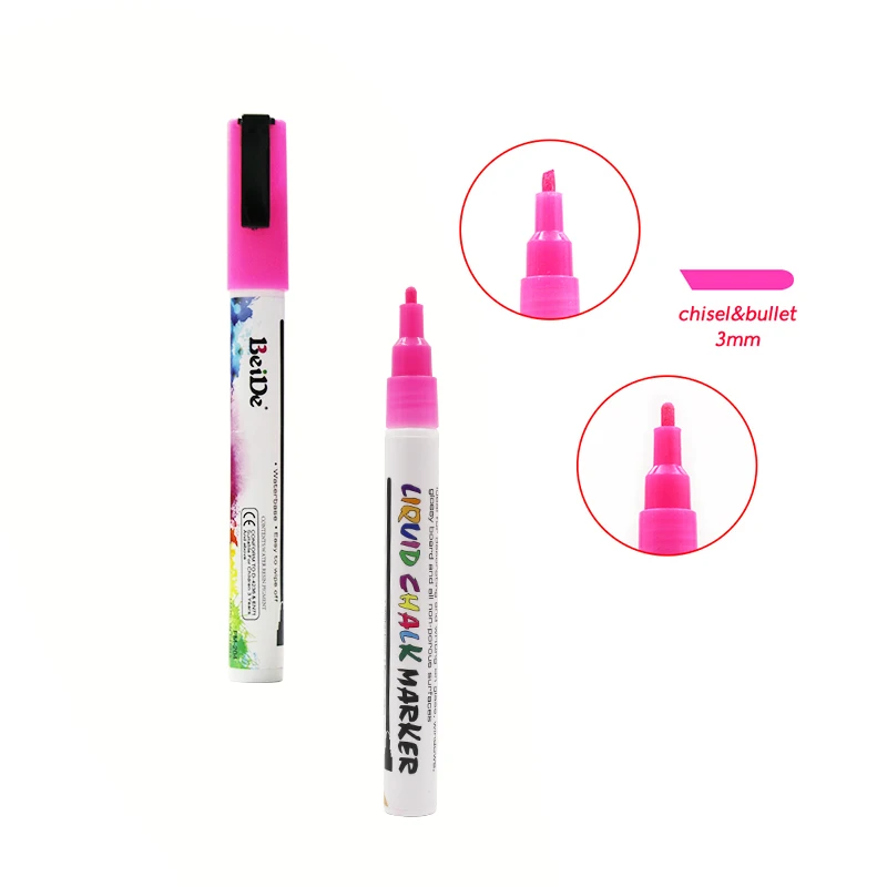 Vloeibare Krijt Marker 3mm Fluorescent Neon Marker Pen Voor Led Schrijfbord Ronde Beitel Tip Markeerpennen Aliexpress
