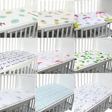 Простыня для новорожденной кроватки, мягкий дышащий матрас для детской кровати, покрывало для кровати, постельные принадлежности для новорожденных, размер 130*70 см
