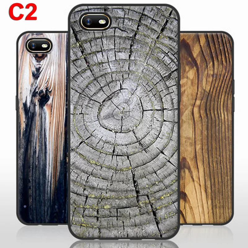 Для OPPO Realme C2 чехол RealmeC2 мягкий TPU дерево камень стиль силиконовый для C 2 Чехол Real me