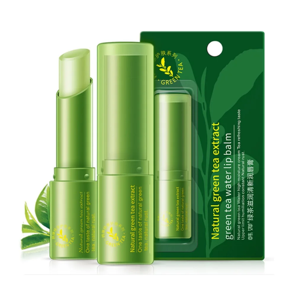 10pcs Green Tea Lip Balm Deep Soft Remover Exfoliating Scrub Refresh