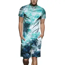 2019 Новая мужская рубашка с 3d принтом летние высококачественные мягкие Гавайские рубашки Европейский размер короткий рукав Модный