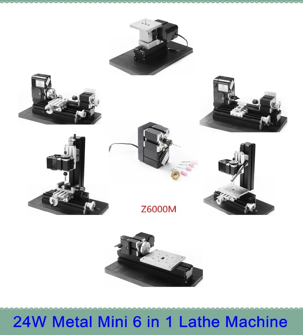 Metal Lathe Mini Multipurpose 6 in 1 Lathe Machine Z6000M DIY Machine