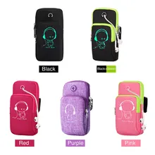 Портативная уличная светящаяся Спортивная нарукавная наручная Сумка для бега с креплением для гарнитуры с отверстием для рук сумка держатель для мобильного телефона/мобильного телефона