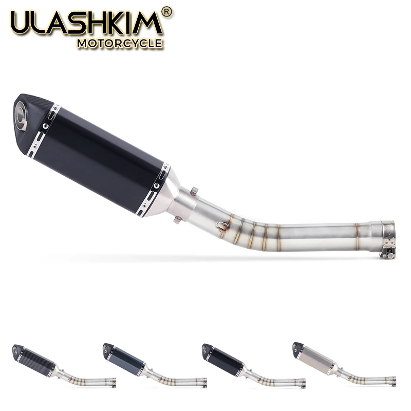 

Motorcycle Exhaust Escape Muffler Middle Front Link Pipe Full System Slip On For yamaha YZF-R6 R6 1998-2006