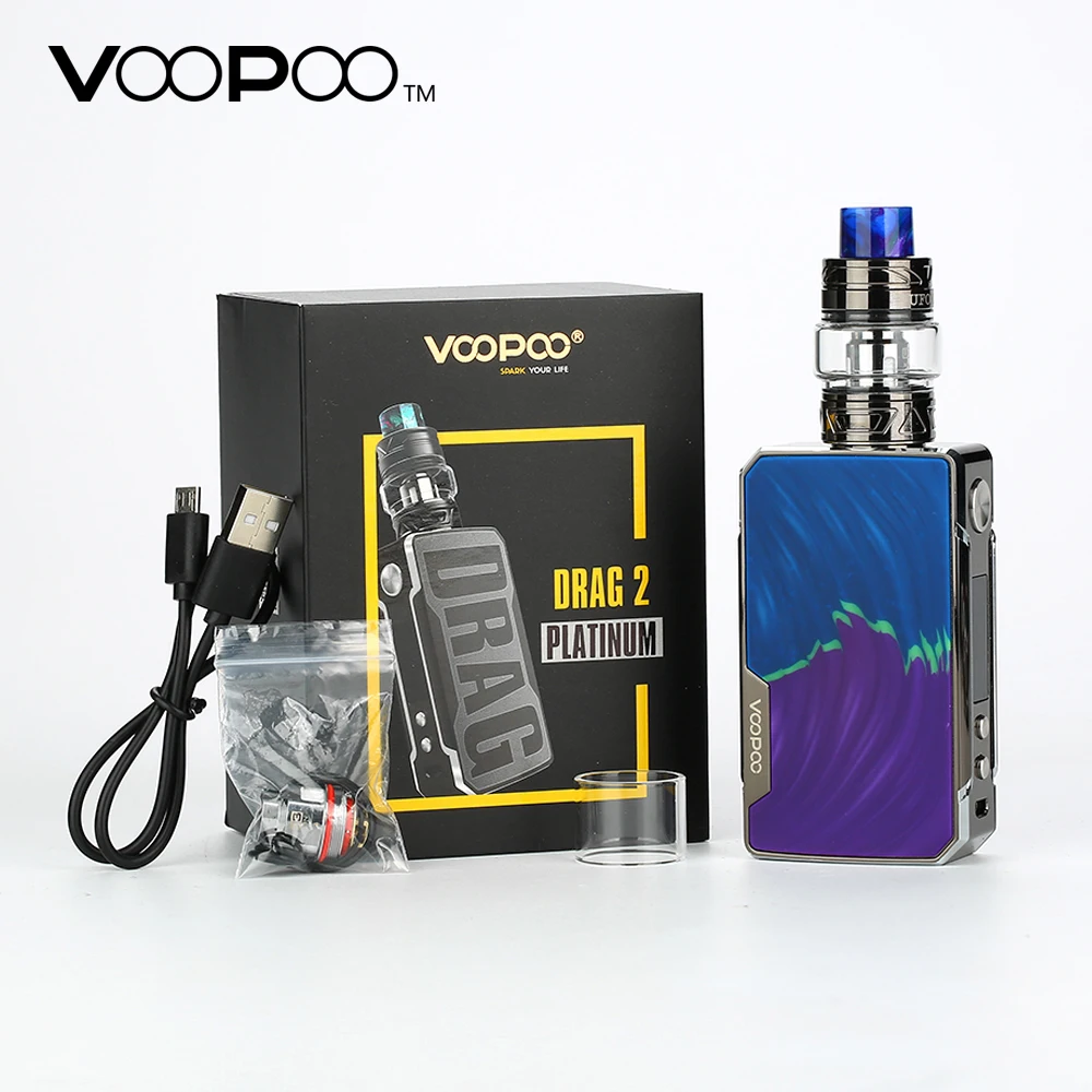 Оригинальный комплект из платины VOOPOO DRAG 2 w/2 ml/5 ml Uforce T2 Tank U2 N3 Max 177W без аккумулятора