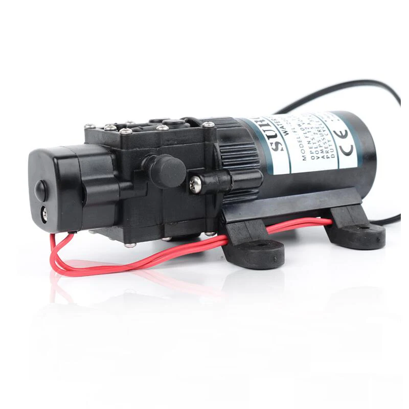 FL-2202 12V DC 전기 분무기 작은 크기 물 펌프 드릴링 기계 고압 자기 흡입 펌프 피팅