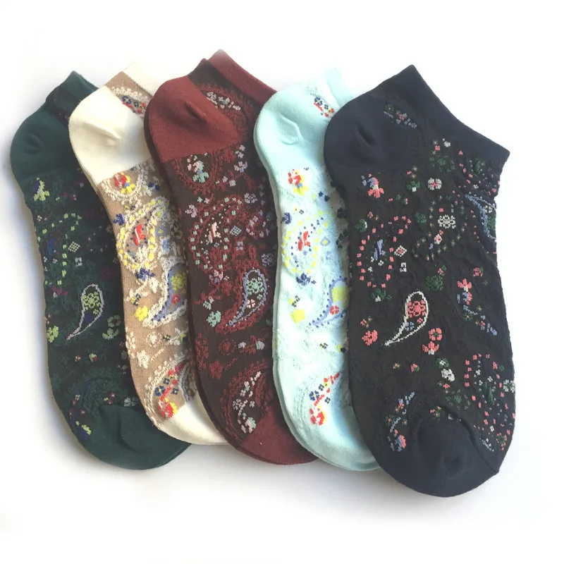 

Summer Women Ankle Socks Folk-custom Cotton Print Totem Peacock Funny Socks Girls Sexy Casual Cool Comfortable Breathable New