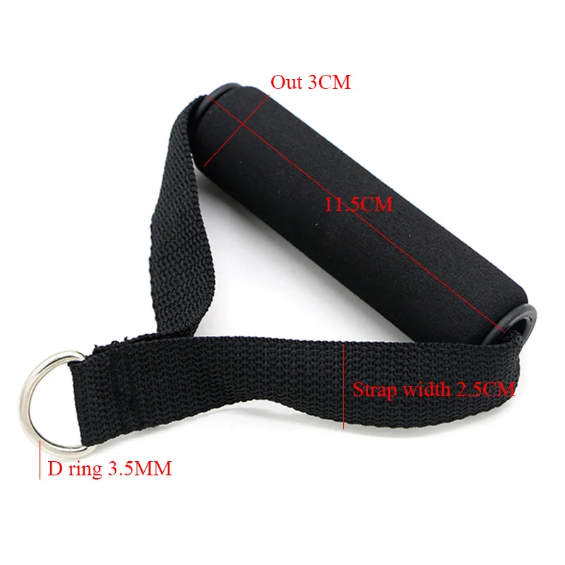 5 D-ring Spring Pull Rope Cable Bar Elastic String Foam Handle Fitness Equipment Holder Pull Handle Fitness Equipment Accessories