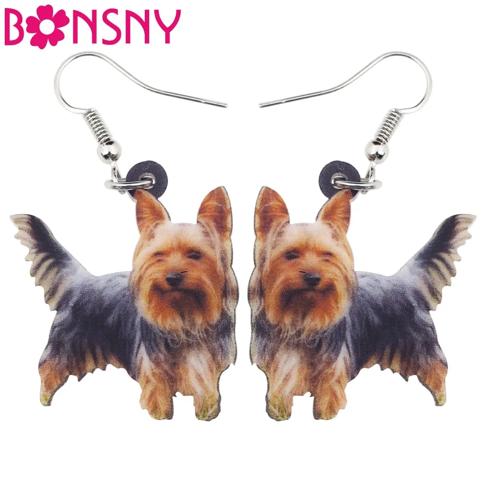 

Bonsny Statement Lovely Wink Puppy Earrings Big Long Drop Dangle Animal Novelty Acrylic Jewelry For Girls Women Ladies 2018 News