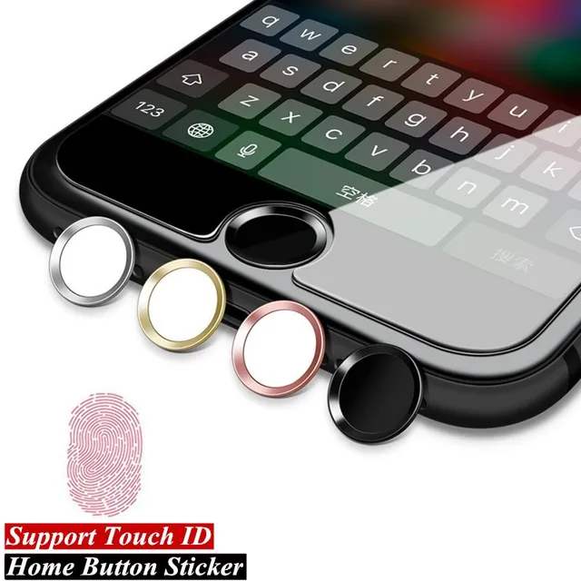 Aluminum Touch ID Home Button Sticker for iPhone 5s 5 SE 4 6 6s 7 Plus