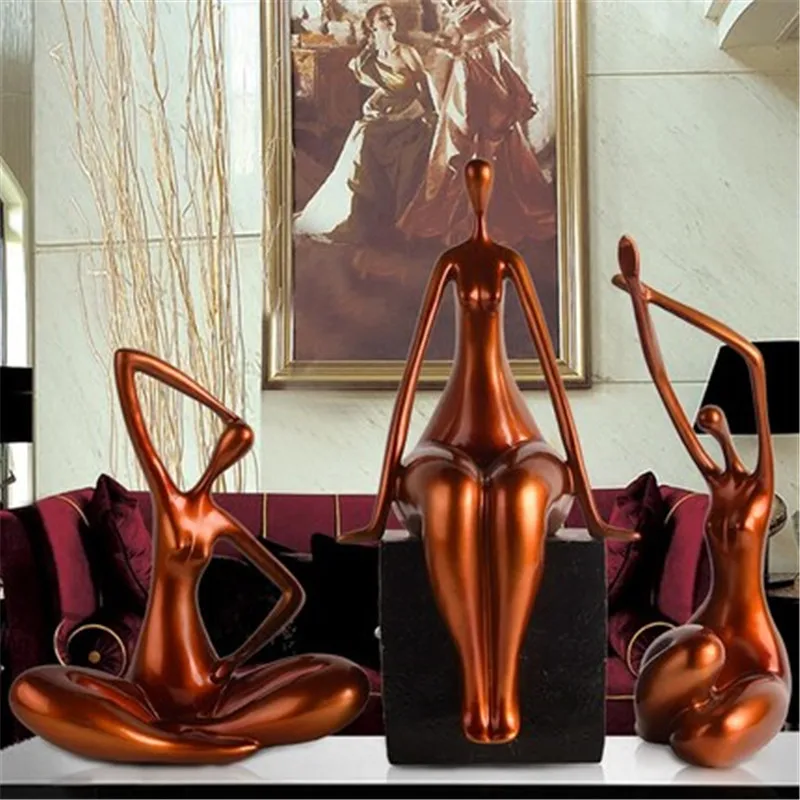  Creative Sculpture Figure Decoration European Style Abstraction Human Body Arts Resin Statue Fashio - 33059999390