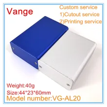 2 шт./лот два цвета доступны пескоструйная алюминиевая коробка 6063-T5 алюминиевый индивидуальный корпус 44*23*60 мм для устройства