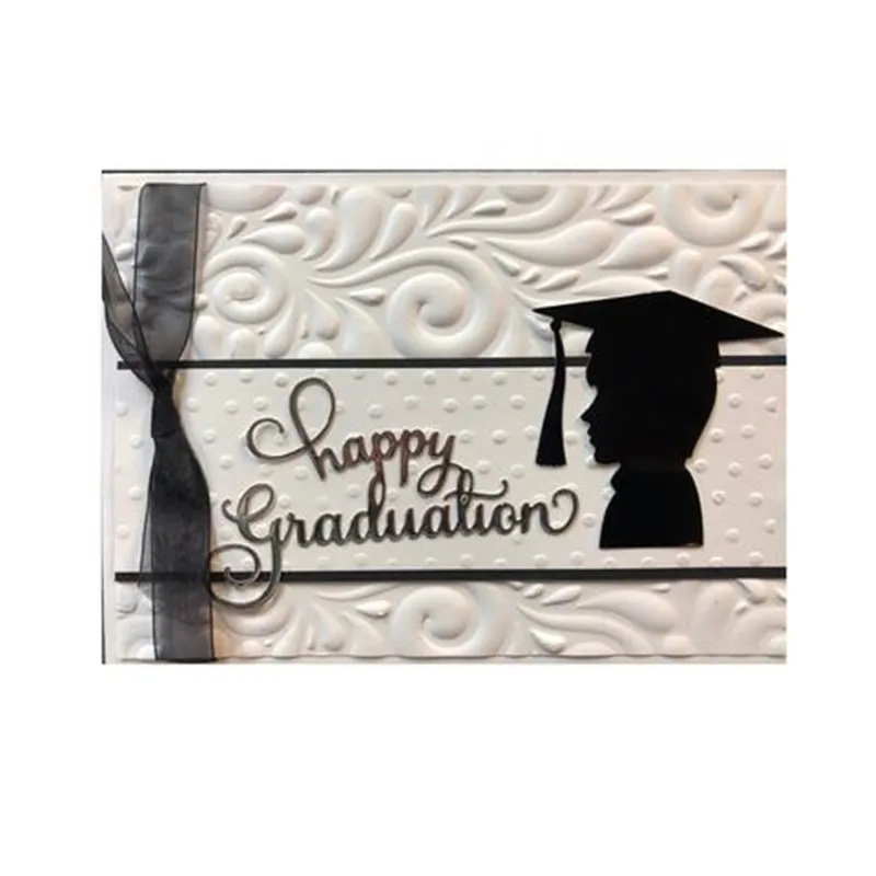

YaMinSanNiO Happy Graduation Metal Cutting Dies New 2019 Dies Scrapbooking for Card Making DIY Album Embossing Craft Stencil
