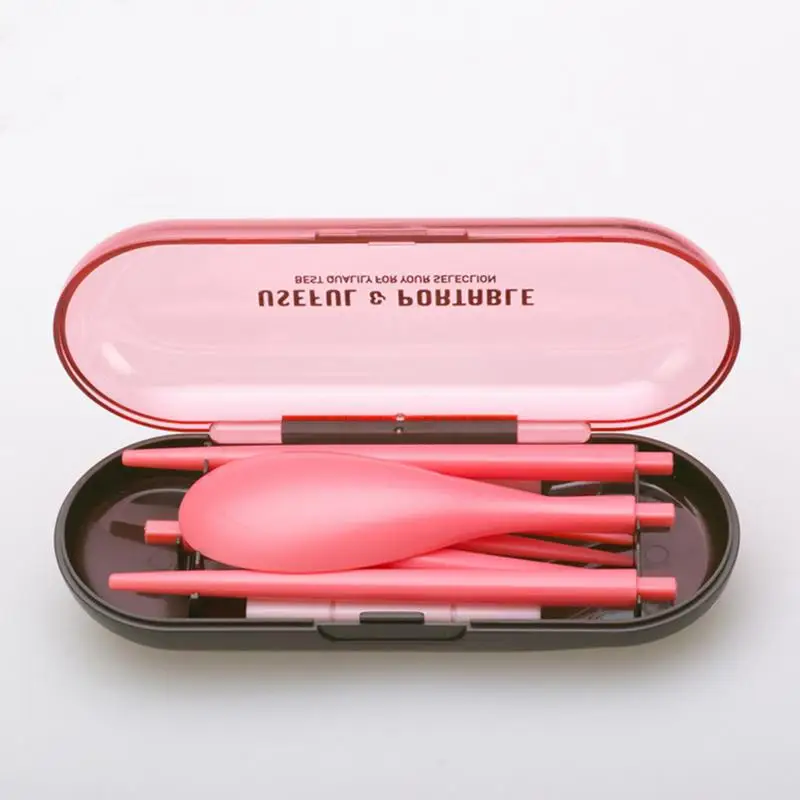 

New Three-Piece Portable Tableware Sets With Folding Spoon Fork Chopsticks For Bento Lunch Box Kitchen Tools 3 Colors