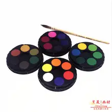 24 цвета Портативный упакован в коробке сплошной акварельный набор красок для художественной школы студенческий Рисунок живопись канцелярские творческие принадлежности