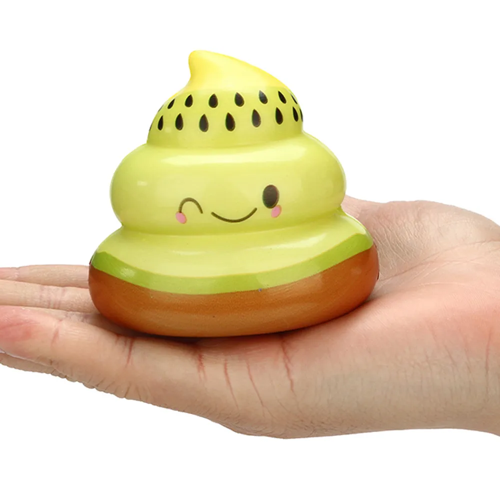 Squeeze мягкий кавайный киви Фрукты Poo медленно поднимающийся крем Ароматические игрушки для снятия стресса Забавный подарок Z0325