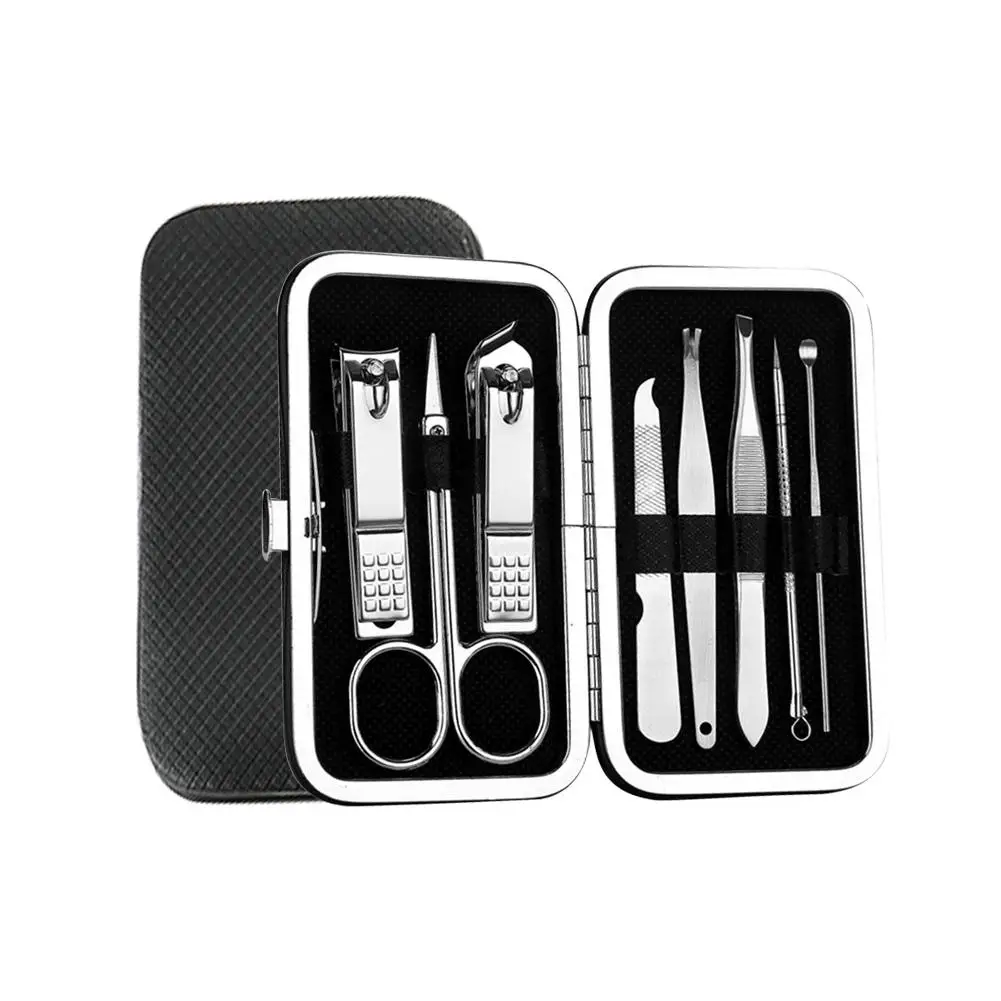 

Stainless Steel 8 Piece Set Nail Clippers Scissors Eyebrows Ear Manicure Nail Manicure Tool Kit Beauty Kit