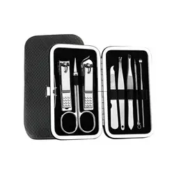 Stainless Steel 8 Piece Set Nail Clippers Scissors Eyebrows Ear Manicure Nail Manicure Tool Kit Beauty Kit Stainless Steel 8 Piece Set Nail Clippers Scissors Eyebrows Ear Manicure Nail Manicure Tool Kit Beauty Kit