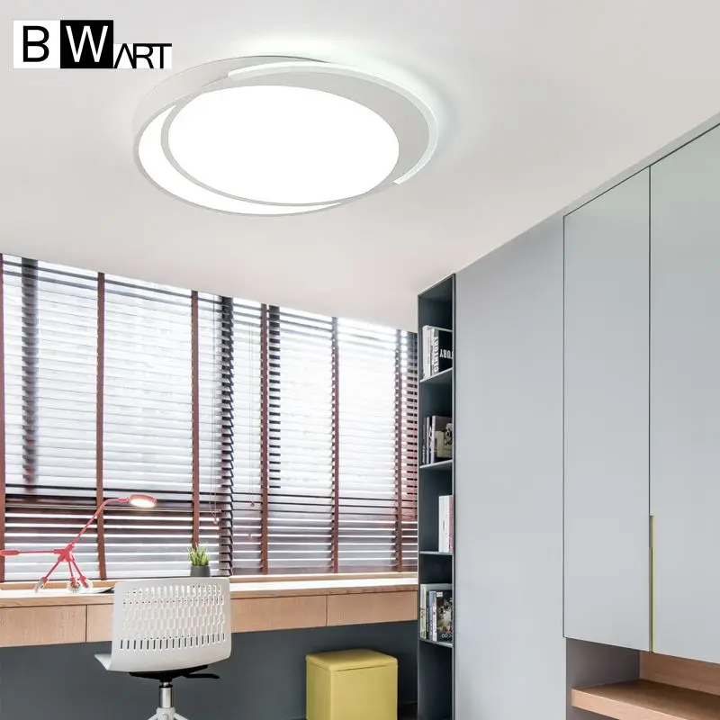 Bwart Modern white circle mdwell Led ceiling lights for living room bedroom AC85-265V high quality Ceiling Lamp lustre Fixtures