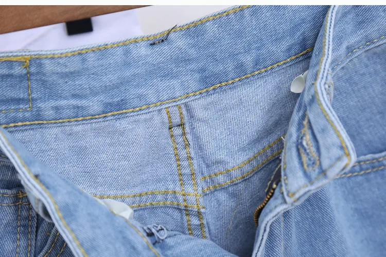 DICLOUD, однотонная женская одежда, джинсовые шорты Harajuku, летние джинсы с высокой талией, узкие короткие штаны, женские повседневные джинсы с манжетами, подарок 2XL