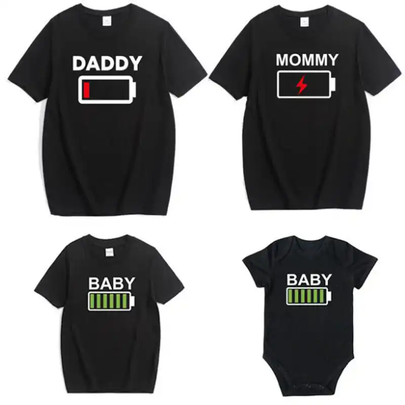 daddy mommy and baby matching shirts