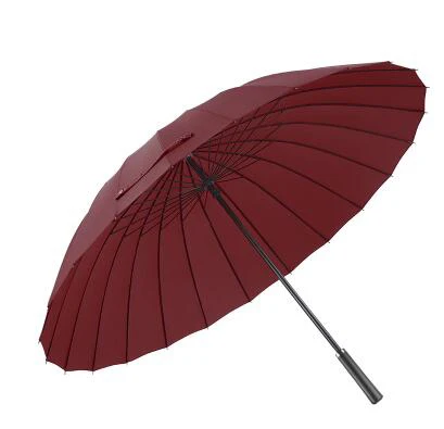 High-quality 24 Bone Umbrella Man Women Long-handled Manually Windproof Outdoor Big Sunny Rain Umbrella