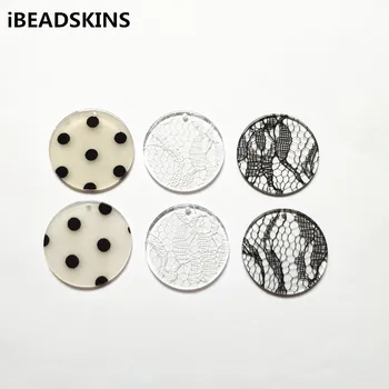 

New arrival! 35mm 100pcs/lot clear acrylic coin-shape charms for stud earrings/earrings accessories/Earring parts DIY