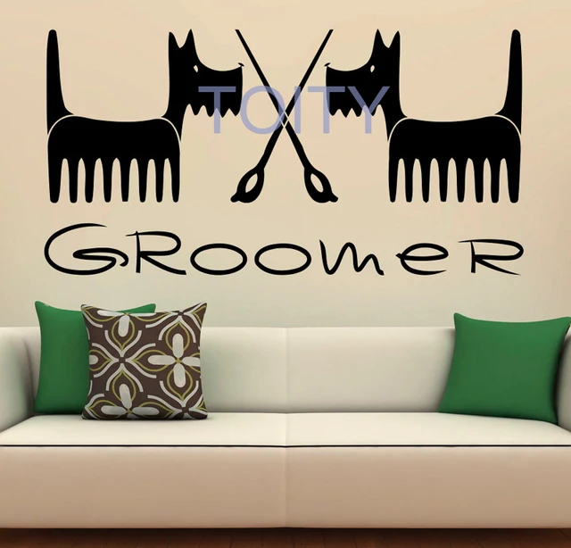 Pet Grooming Wall Decal Vinyl Stickers Interior Salon Pet Grooming Wall Decal Vinyl Stickers Interior Salon Design Art Murals Bedroom Decor