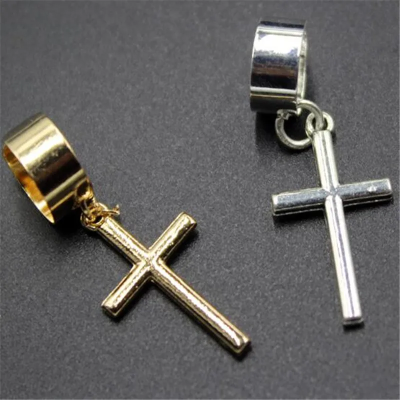 Серьги гвоздики женские с крестом золотого и серебряного цвета|fashion stud earrings|stud