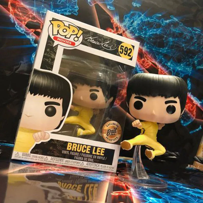 

Funko Pop Bruce Lee # 592 Vinyl Figure Dolls Toy Bruce Lee Action Figures Collection Model Car Decoration Figure Toys Gift