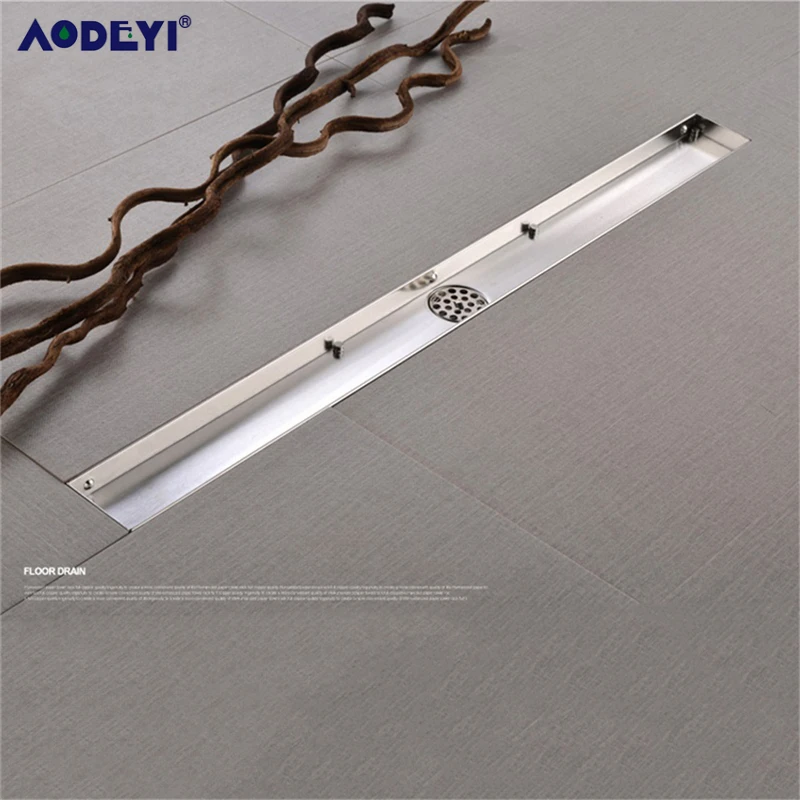 Online AODEYI 304 Edelstahl 60cm Fliesen Legen Rechteckigen Linear Anti Geruch Boden Ablauf Bad Hardware Unsichtbaren Dusche 11  208