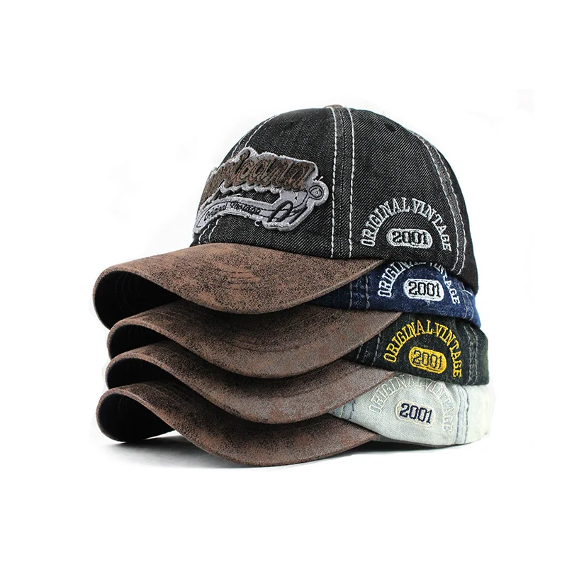 Мужская джинсовая Бейсболка [FLB] Повседневная Уличная Кепка с Snapback и вышивкой в