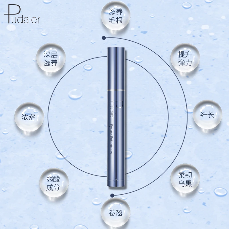 Pudaier Жидкая Сыворотка для роста ресниц, питательный усилитель ресниц, густая Подкручивающая Удлиняющая Тушь для ресниц PD034