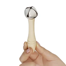 Одиночный Колокольчик колокольчик с деревянной ручкой музыкальная игрушка для детей ясельного возраста