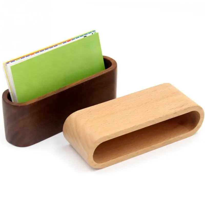 

Natural Wooden Desk Organizer Natural Delicate Business Card Holder Display Device Card Stand Holder Hot Selling New