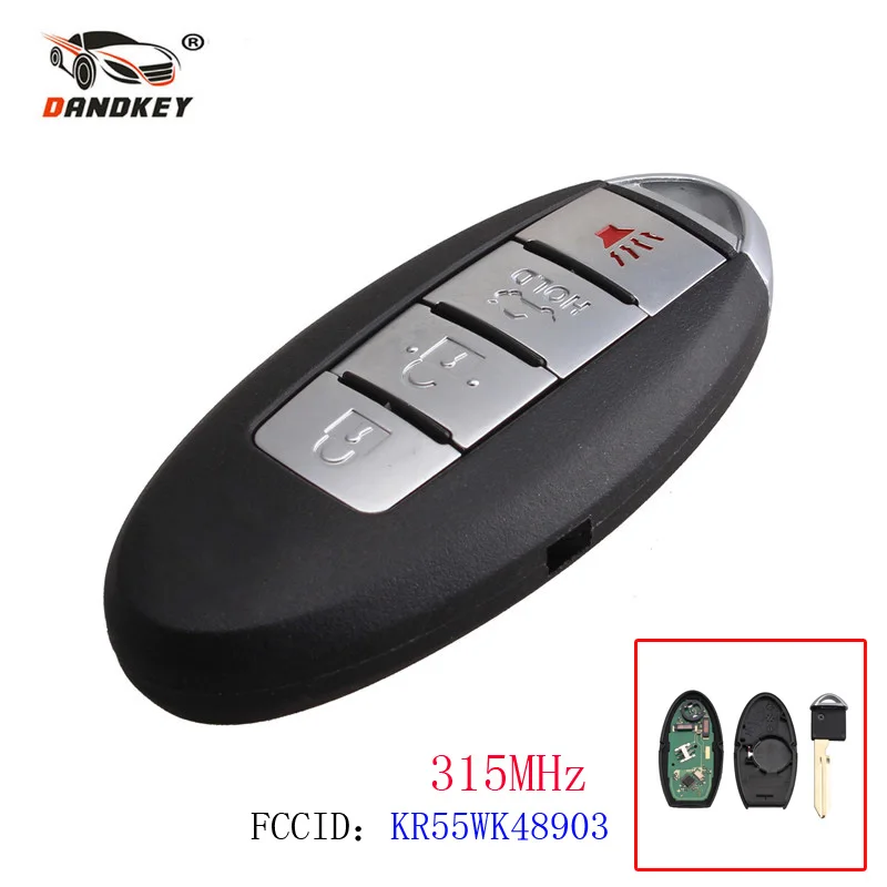 

Dandkey KR55WK48903 4 Buttons Keyless Entry Car Remote Key Shell Case Fob 315MHz For NISSAN Teana Altima Maxima Smart Remote Key