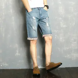 2018 летние шорты для мужчин новый флип Рваные джинсовые шорты размеры