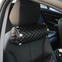 Подголовник автомобиля Подушка ПУ кожа ручной набор шнек Автомобильная подушка для шеи в автомобиль Стайлинг автомобильные аксессуары для интерьера