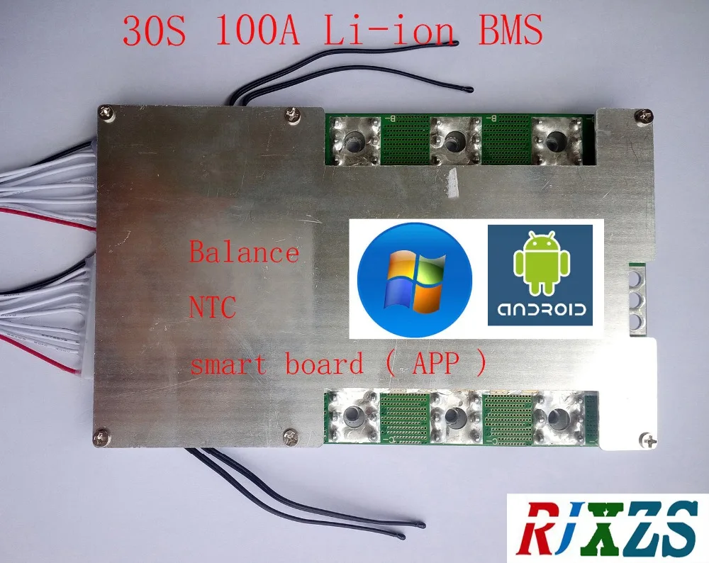 Умная плата 30S 100A литий полимерная BMS/PCM/PCB защиты аккумулятора для ионного 18650 с