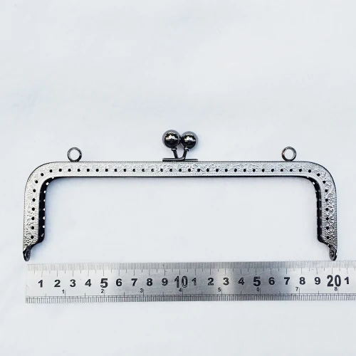 20cm 4 color purse frame metal clasp for bag accessories mouth golden knurling  3pcs/lot